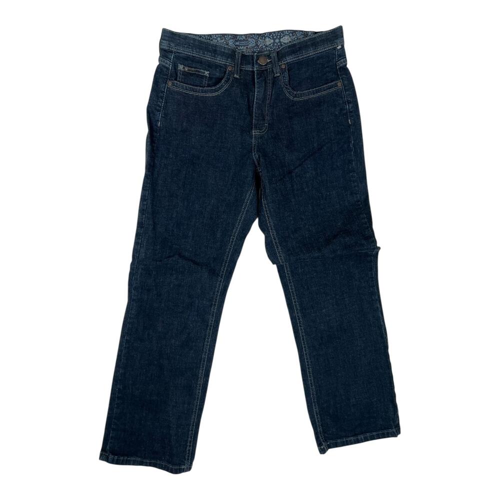 Lee Jeans Womens 10 Petite Blue Dark Wash Straight Leg Comfort Stretch Denim